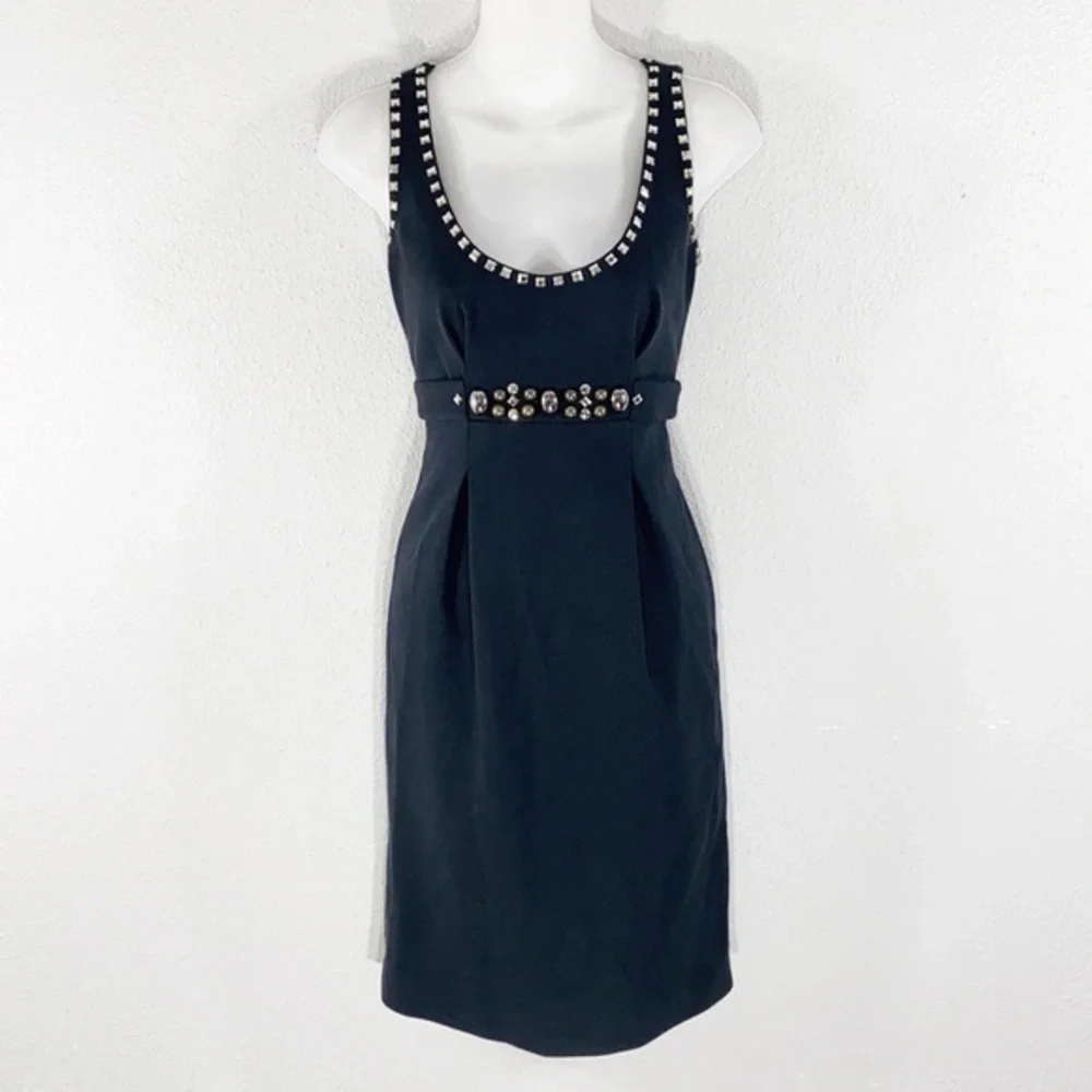 Rebecca Taylor black studded sheath dress